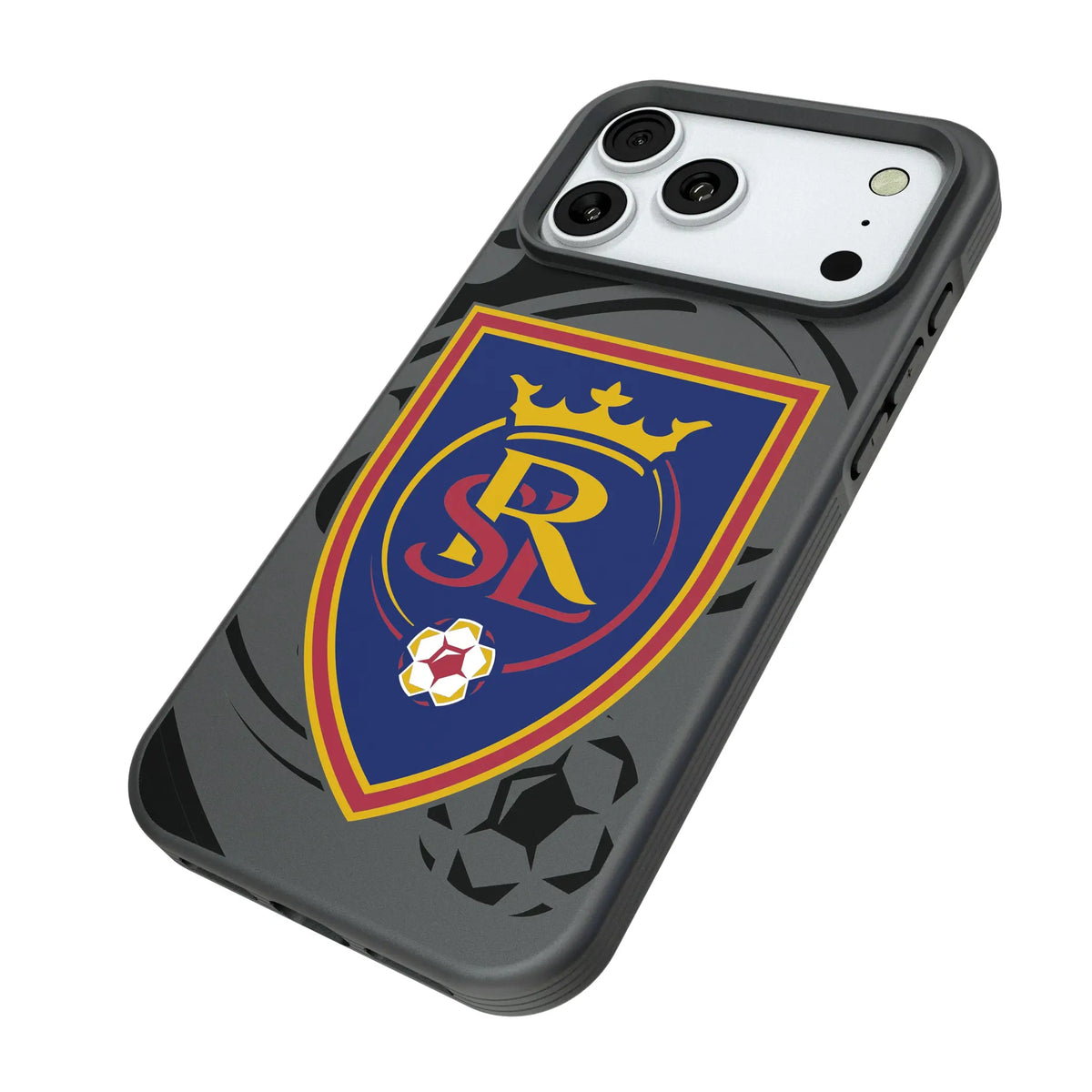 Real Salt Lake Monocolor Tilt iPhone Bump Phone Case for Apple iPhone - Isometric View#Device_iPhone 18 Pro Max
