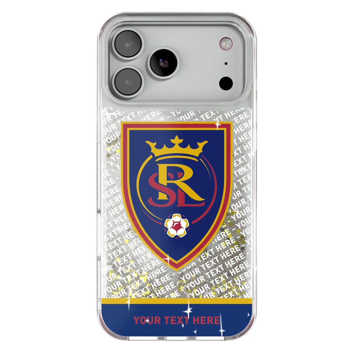 Real Salt Lake Personalized EndZone Plus Glitter Phone Case for Apple iPhone