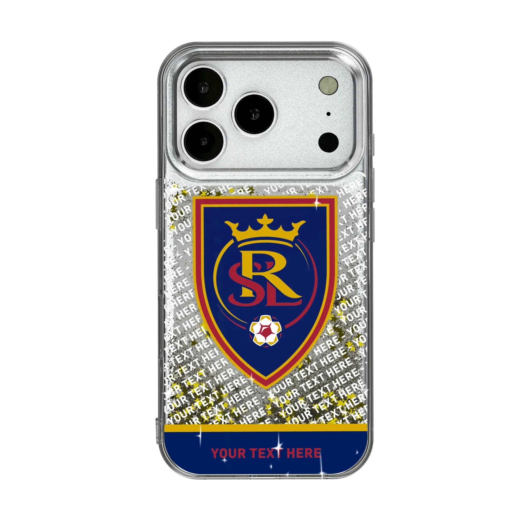 Real Salt Lake Personalized EndZone Plus iPhone Glitter Phone Case for Apple iPhone