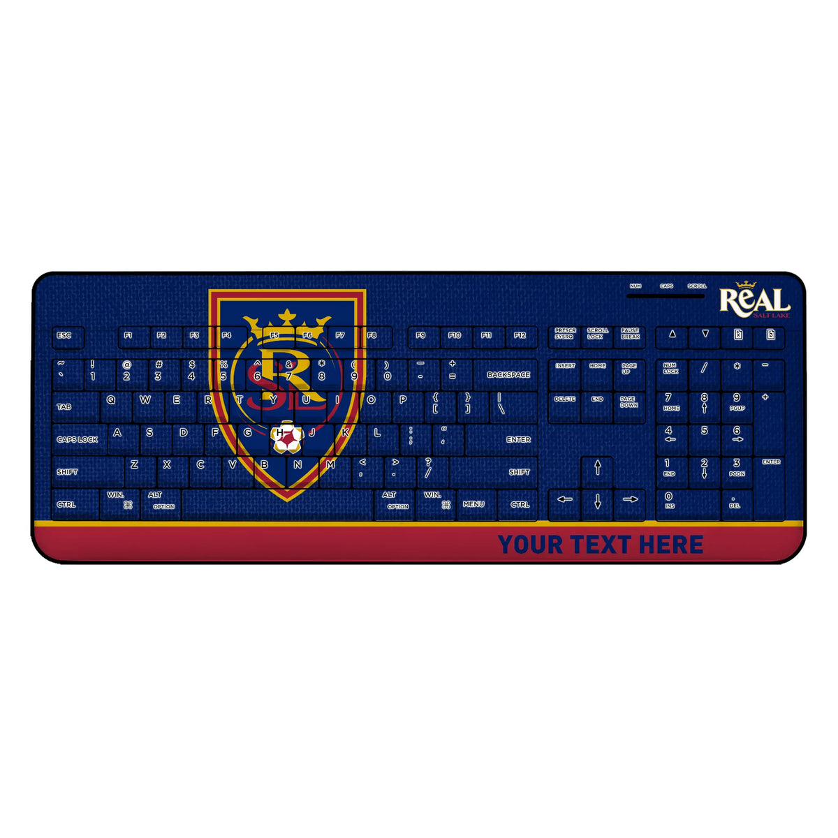 Real Salt Lake Personalized Endzone Solid Wireless USB Keyboard