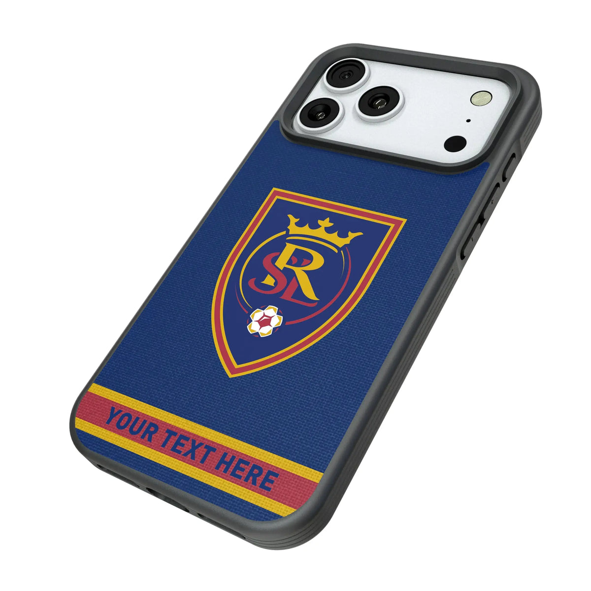 Real Salt Lake Personalized Stripe iPhone Bump Phone Case for Apple iPhone - Isometric View#Device_iPhone 18 Pro Max