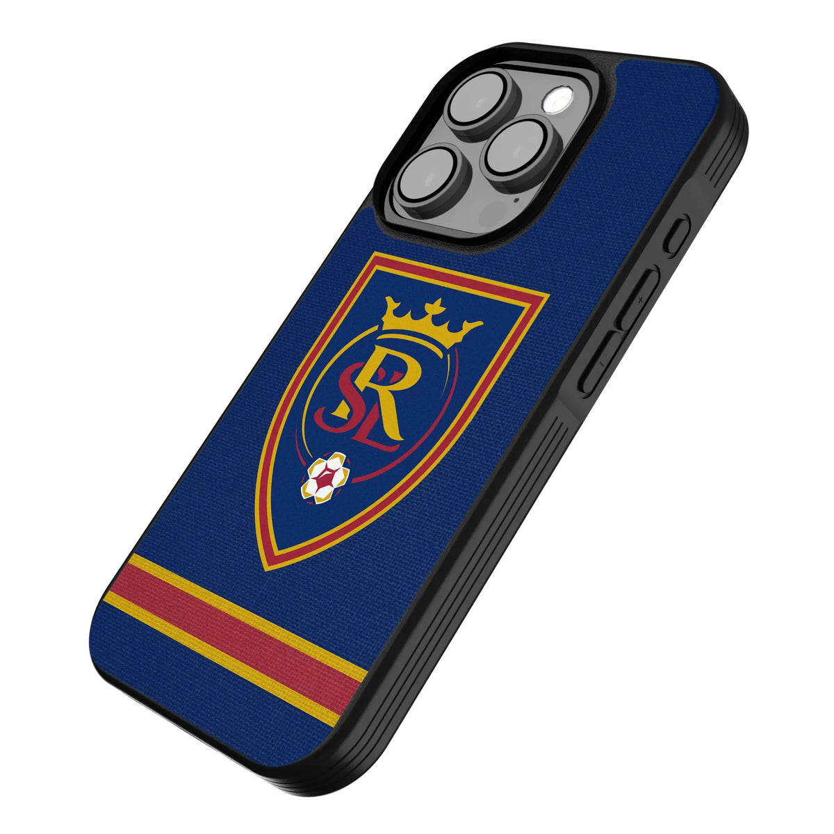 Real Salt Lake Stripe iPhone Bump Phone Case for Apple iPhone - Isometric View