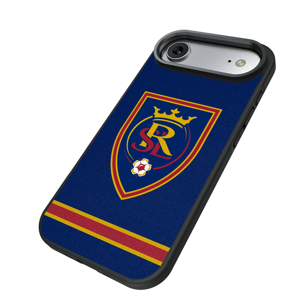 Real Salt Lake Stripe iPhone Bump Phone Case for Apple iPhone - Isometric View#Device_iPhone Air
