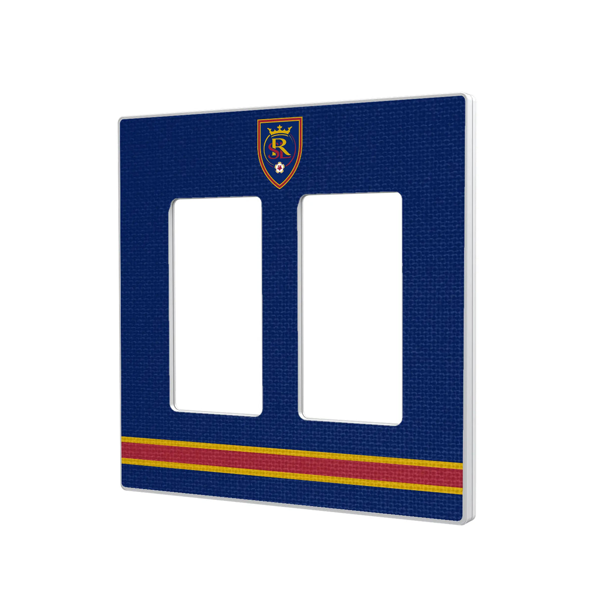 Real Salt Lake Stripe Hidden-Screw Light Switch Plate#Style_Double Rocker