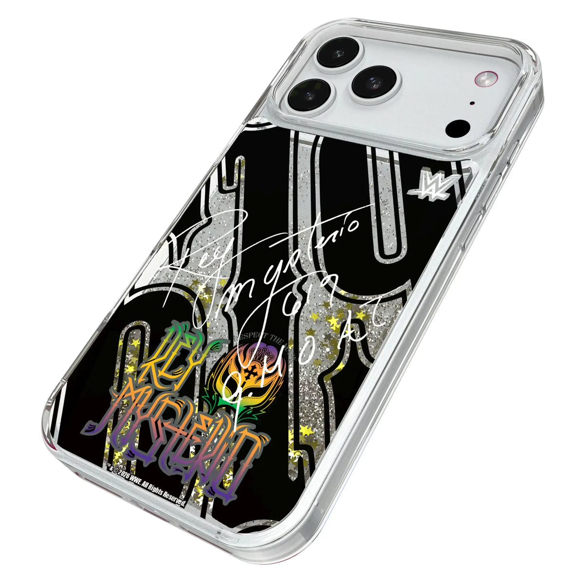 Rey Mysterio Impact iPhone Glitter Phone Case for Apple iPhone - Isometric View#Device_iPhone 18 Pro Max