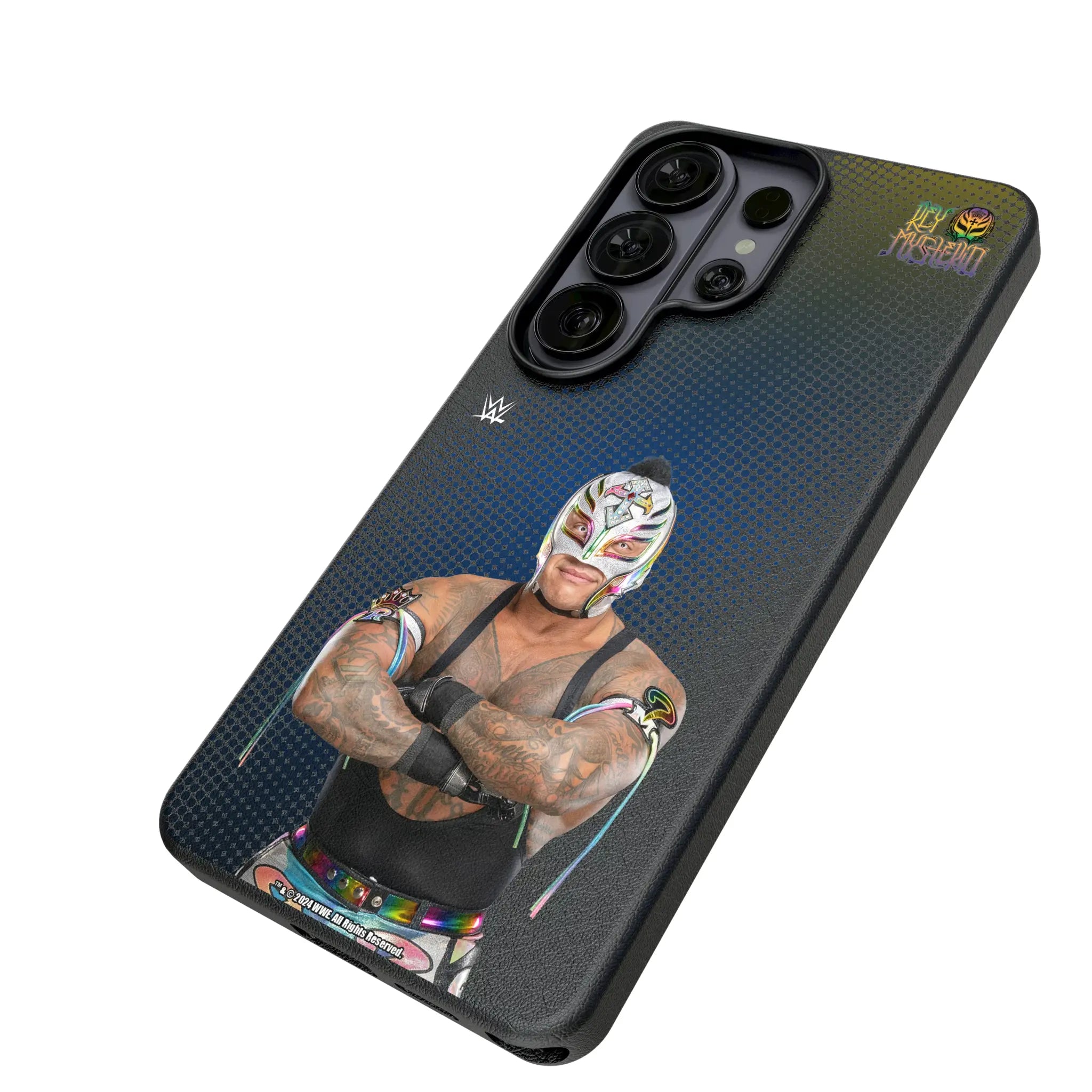 Rey Mysterio Superstar Galaxy MagSafe Compatible Phone Case for Samsung Galaxy - Isometric View#Device_Galaxy S26 Ultra
