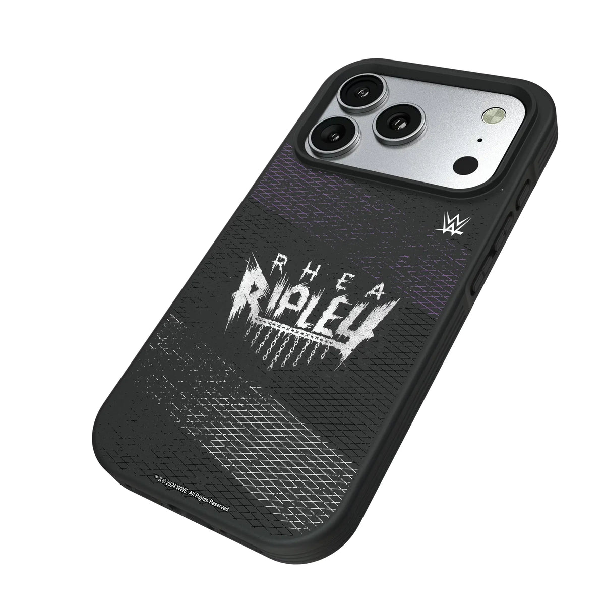 Rhea Ripley Steel iPhone Bump Phone Case for Apple iPhone - Isometric View#Device_iPhone 17 Pro