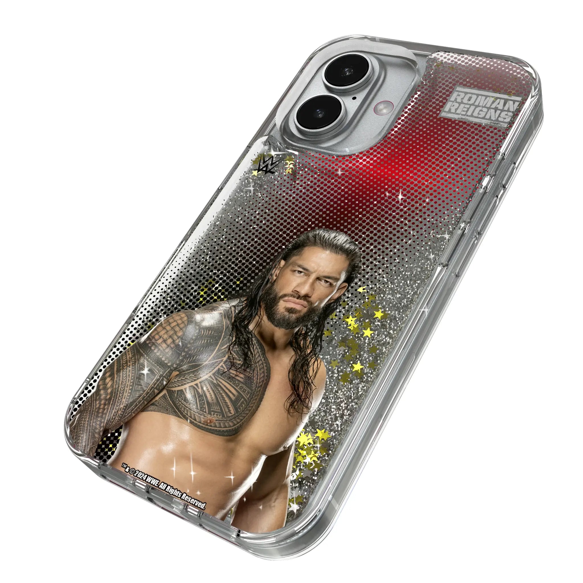 Roman Reigns Superstar iPhone Glitter Phone Case for Apple iPhone - Isometric View