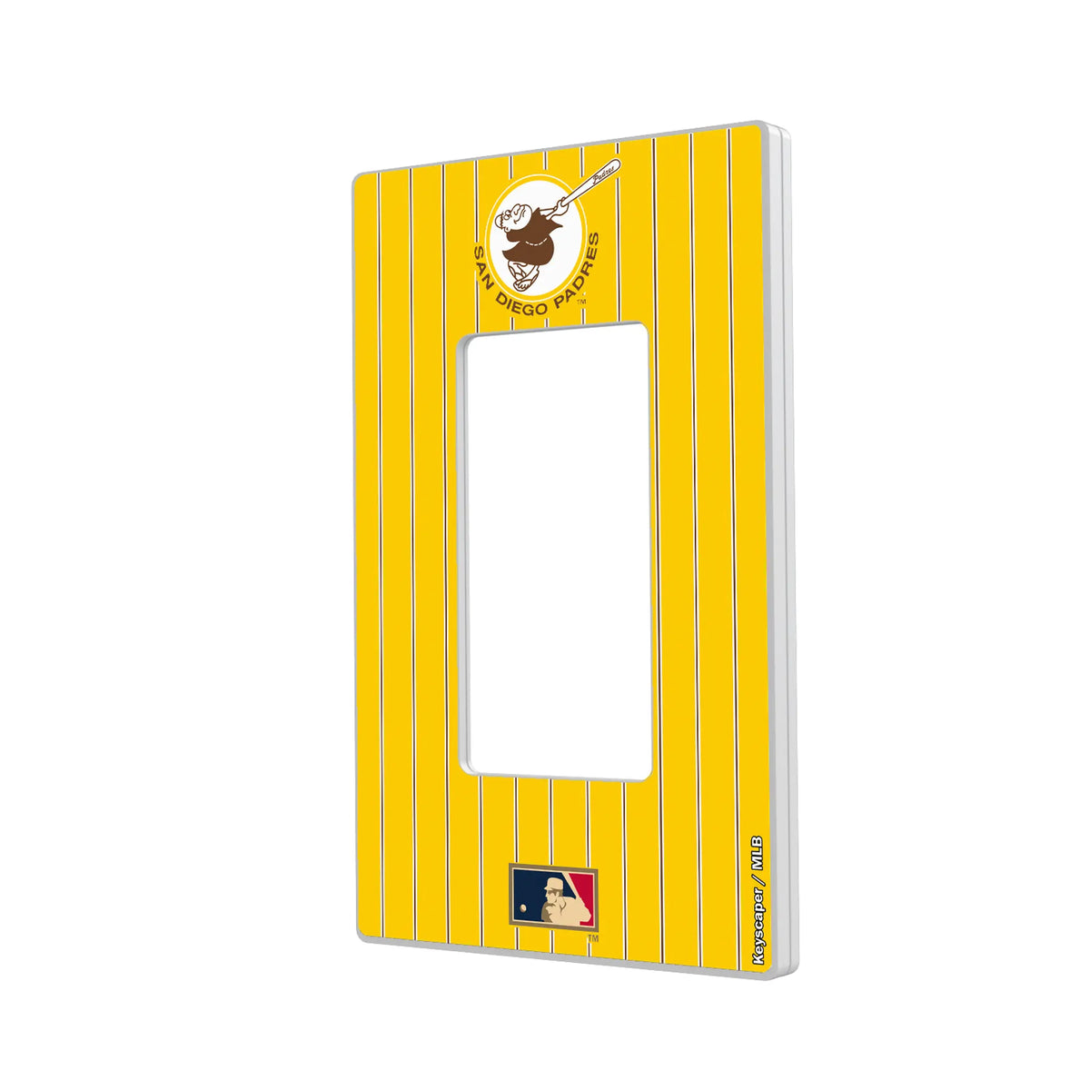 San Diego Padres 1969-1984 - Cooperstown Collection Pinstripe Hidden-Screw Light Switch Plate#Style_Single Rocker