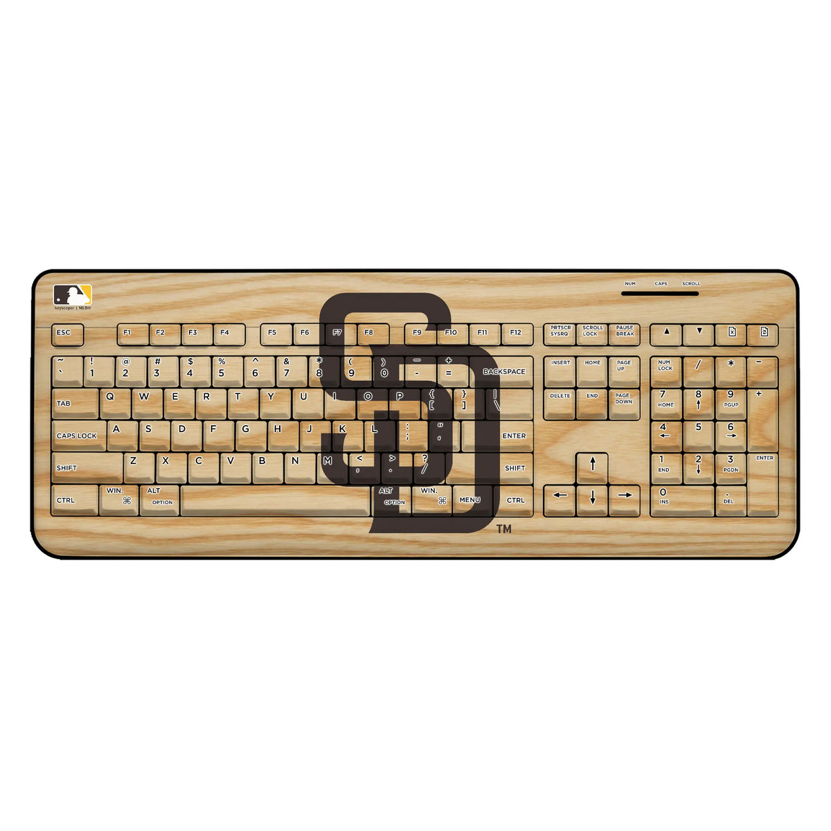 San Diego Padres Baseball Bat Wireless USB Keyboard