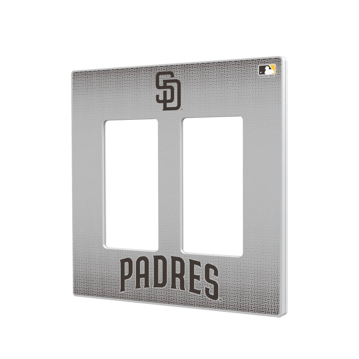 San Diego Padres Linen Hidden-Screw Light Switch Plate#Style_Double Rocker