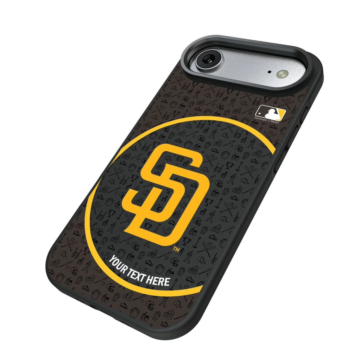 San Diego Padres Personalized Circle iPhone Bump Phone Case for Apple iPhone - Isometric View#Device_iPhone Air