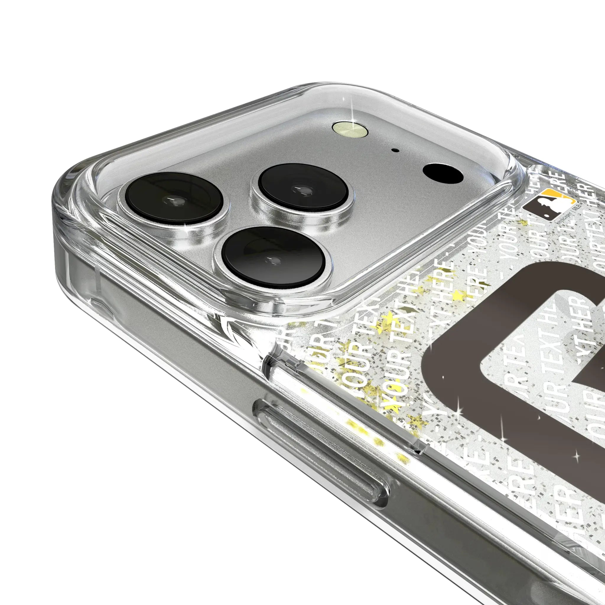 San Diego Padres Personalized EndZone Plus iPhone Glitter Phone Case for Apple iPhone - Detail