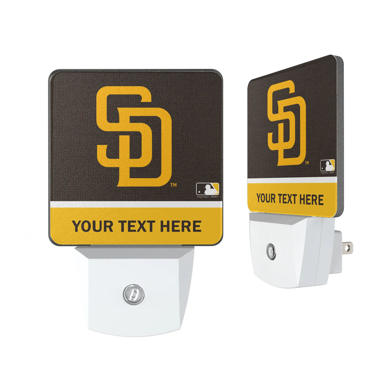San Diego Padres Personalized Endzone Solid Night Light 2-Pack