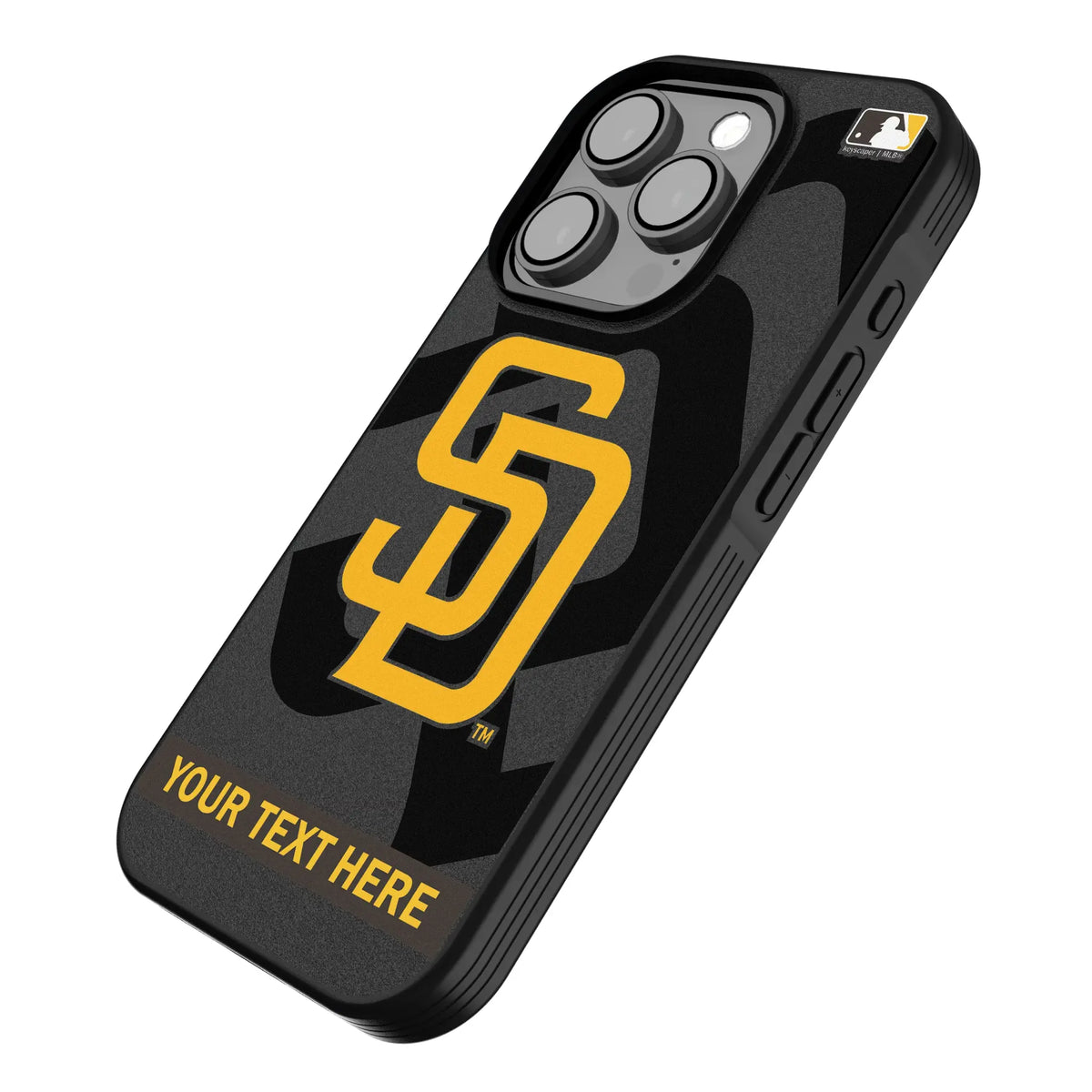 San Diego Padres Personalized Tilt iPhone Bump Phone Case for Apple iPhone - Isometric View