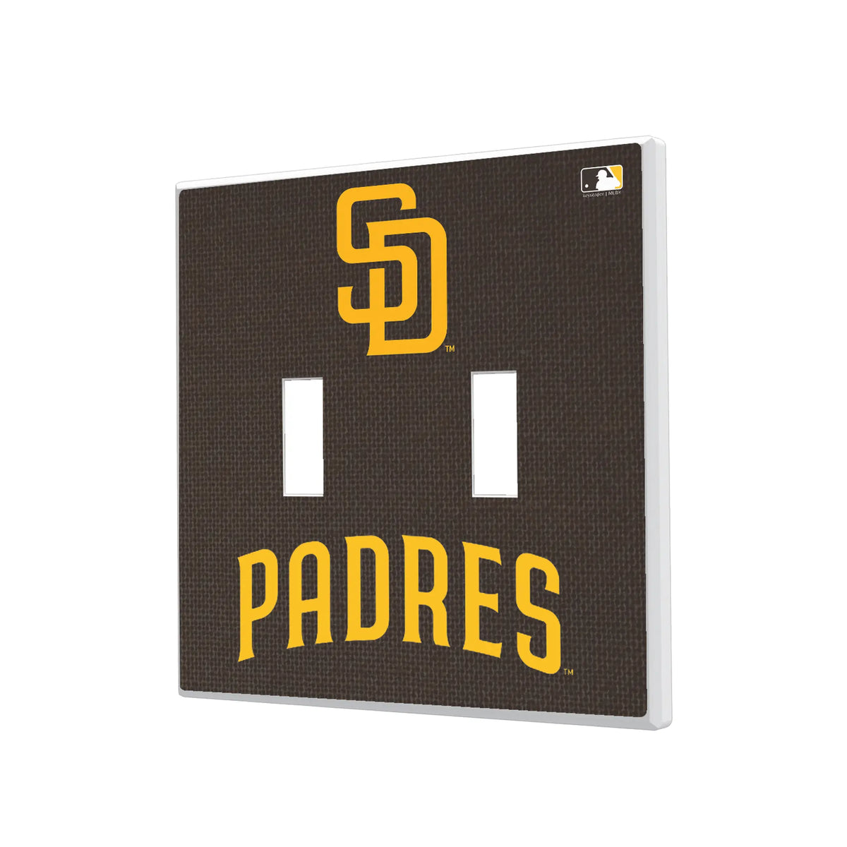 San Diego Padres Solid Hidden-Screw Light Switch Plate#Style_Double Toggle