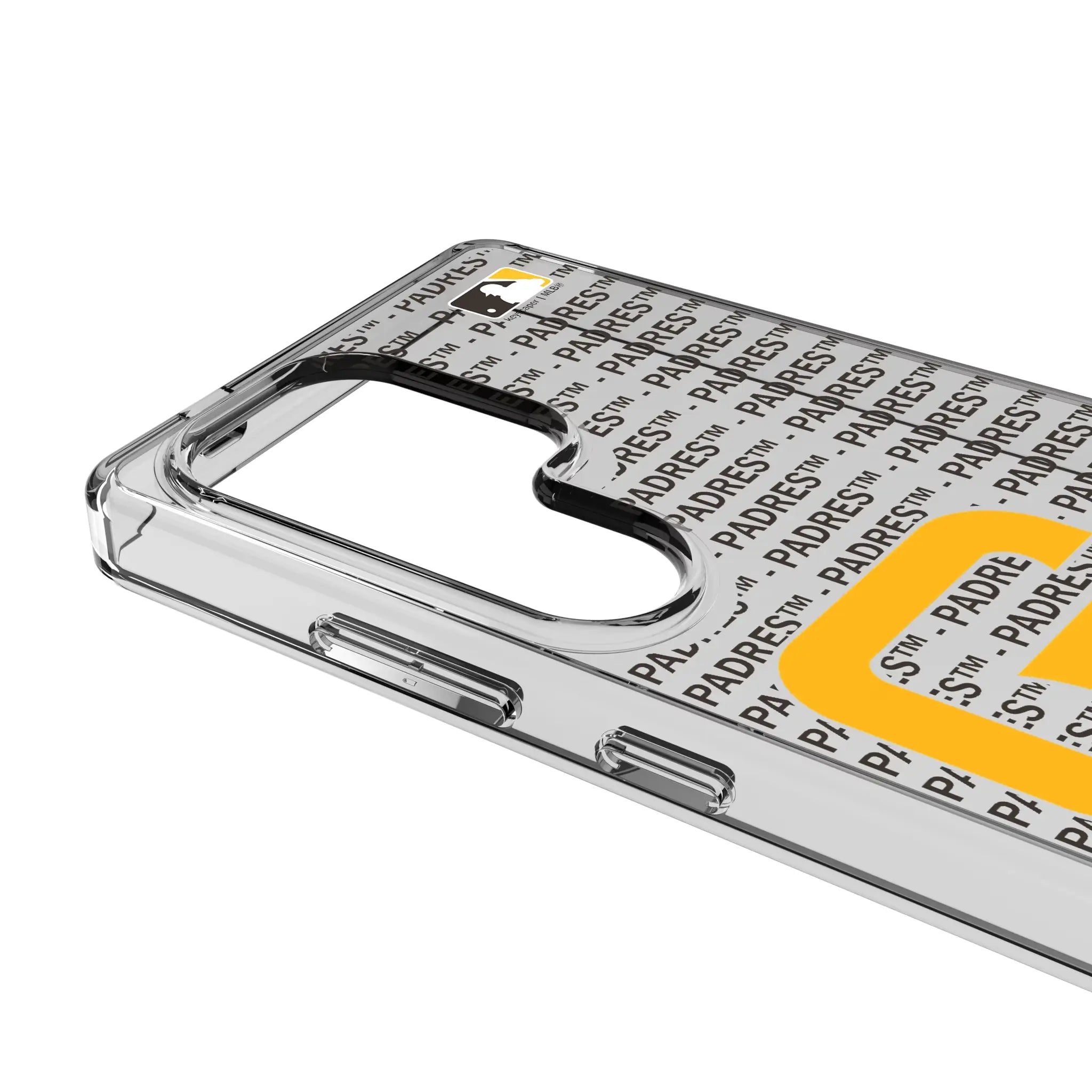 San Diego Padres Text Backdrop Galaxy Clear Phone Case for Samsung Galaxy - Detail#Device_Galaxy S25 Ultra