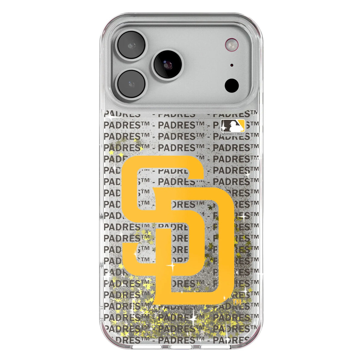 San Diego Padres Text Backdrop Glitter Phone Case for Apple iPhone