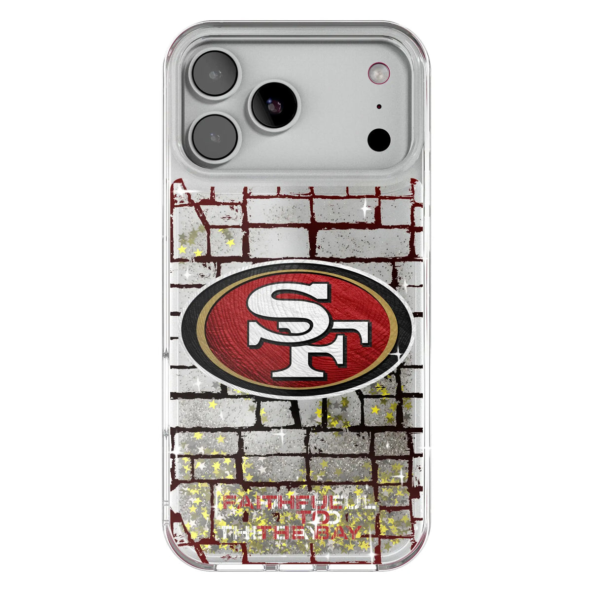 San Francisco 49ers Brick Glitter Phone Case for Apple iPhone