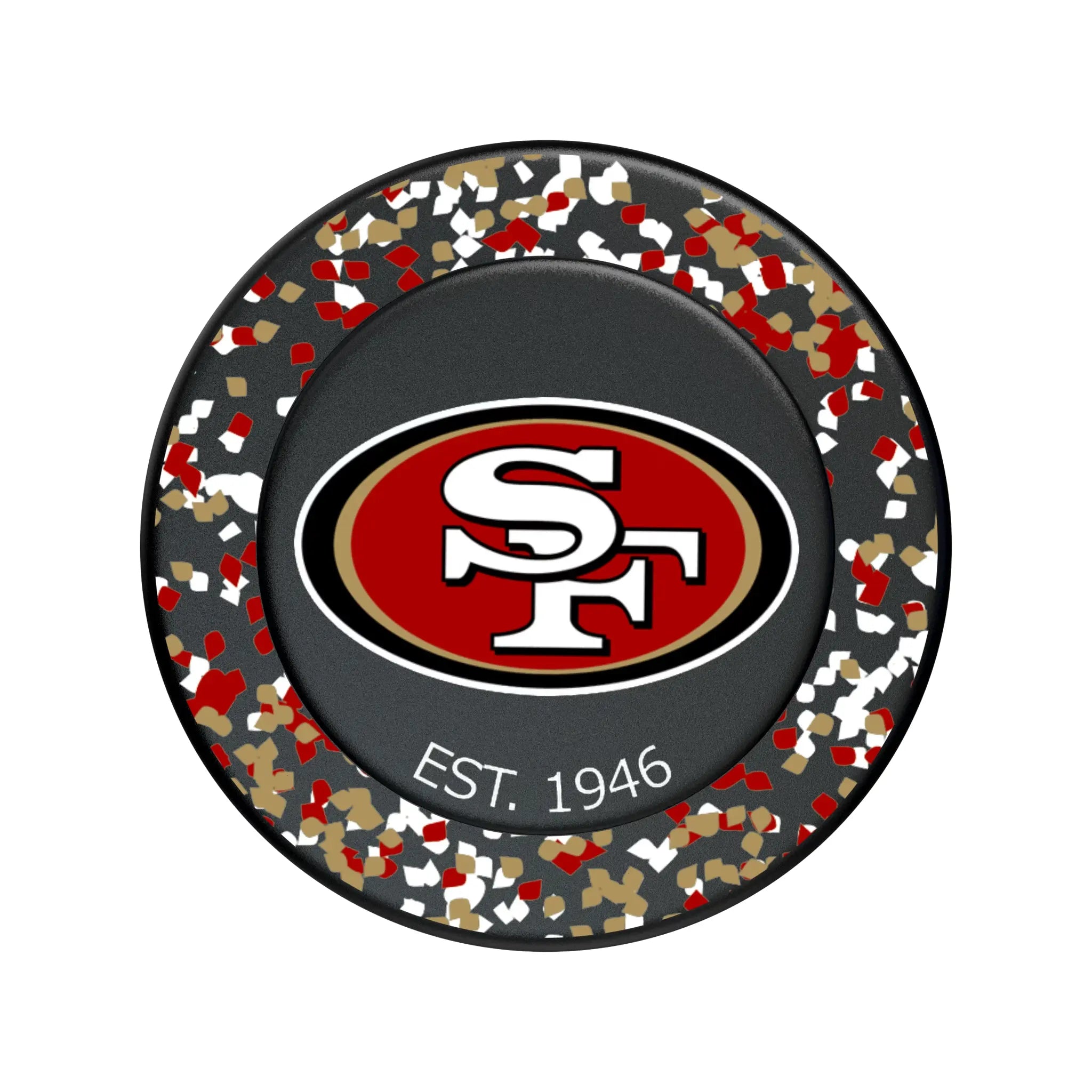 San Francisco 49ers Confetti Popsockets Round Magnetic