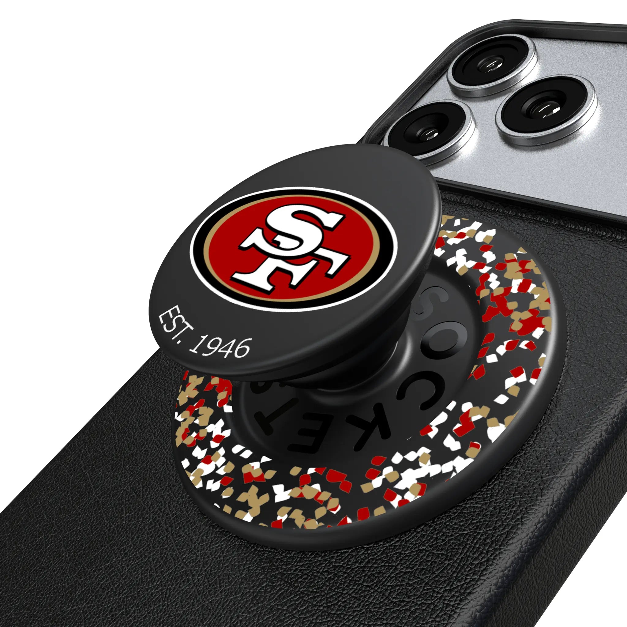 San Francisco 49ers Confetti Popsockets Round Magnetic