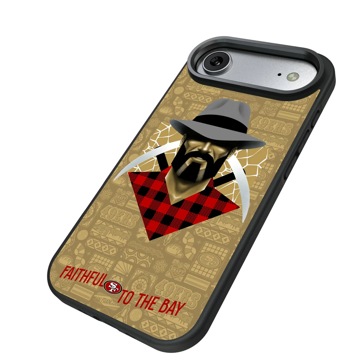 San Francisco 49ers Deco iPhone Bump Phone Case for Apple iPhone - Isometric View#Device_iPhone Air