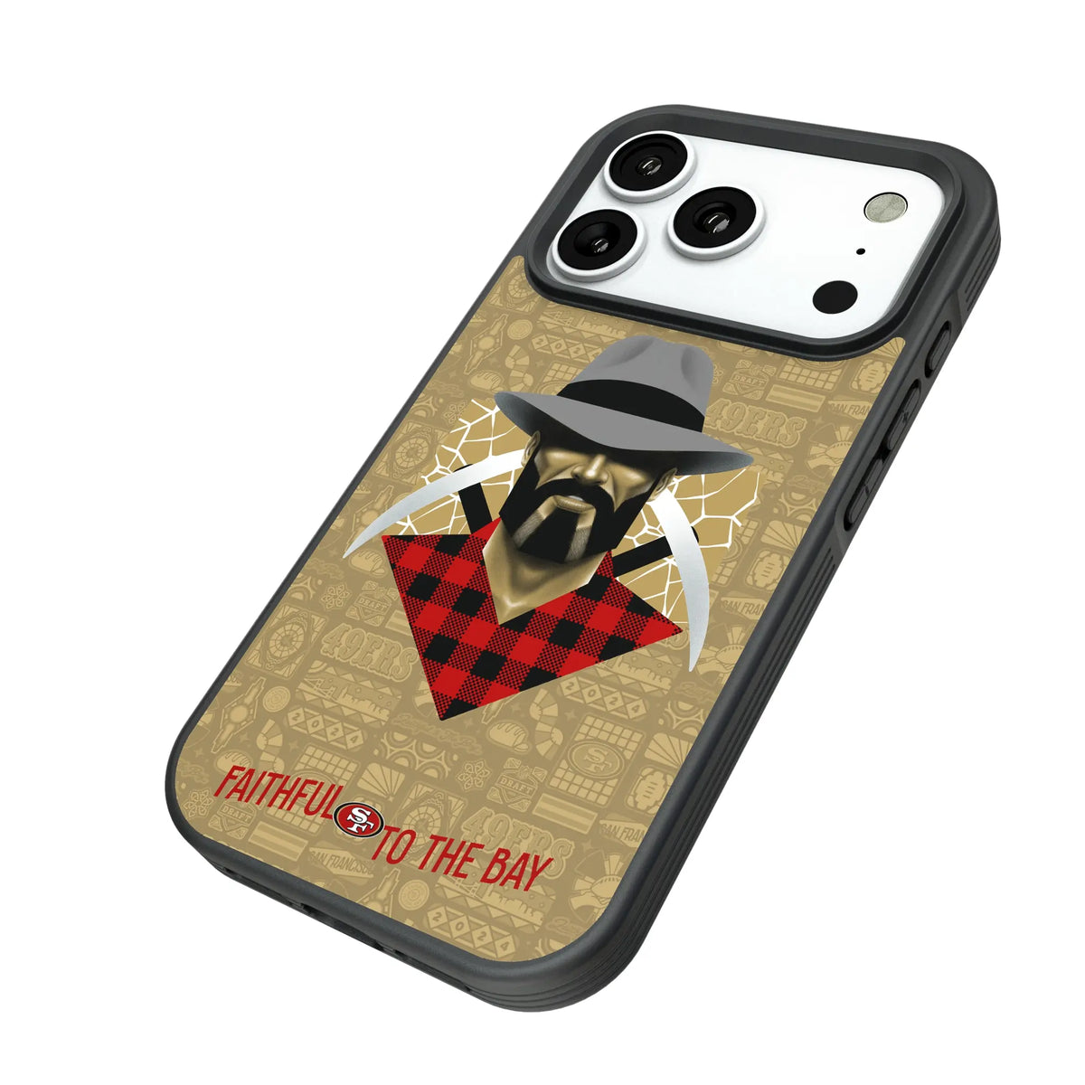 San Francisco 49ers Deco iPhone Bump Phone Case for Apple iPhone - Isometric View#Device_iPhone 18 Pro