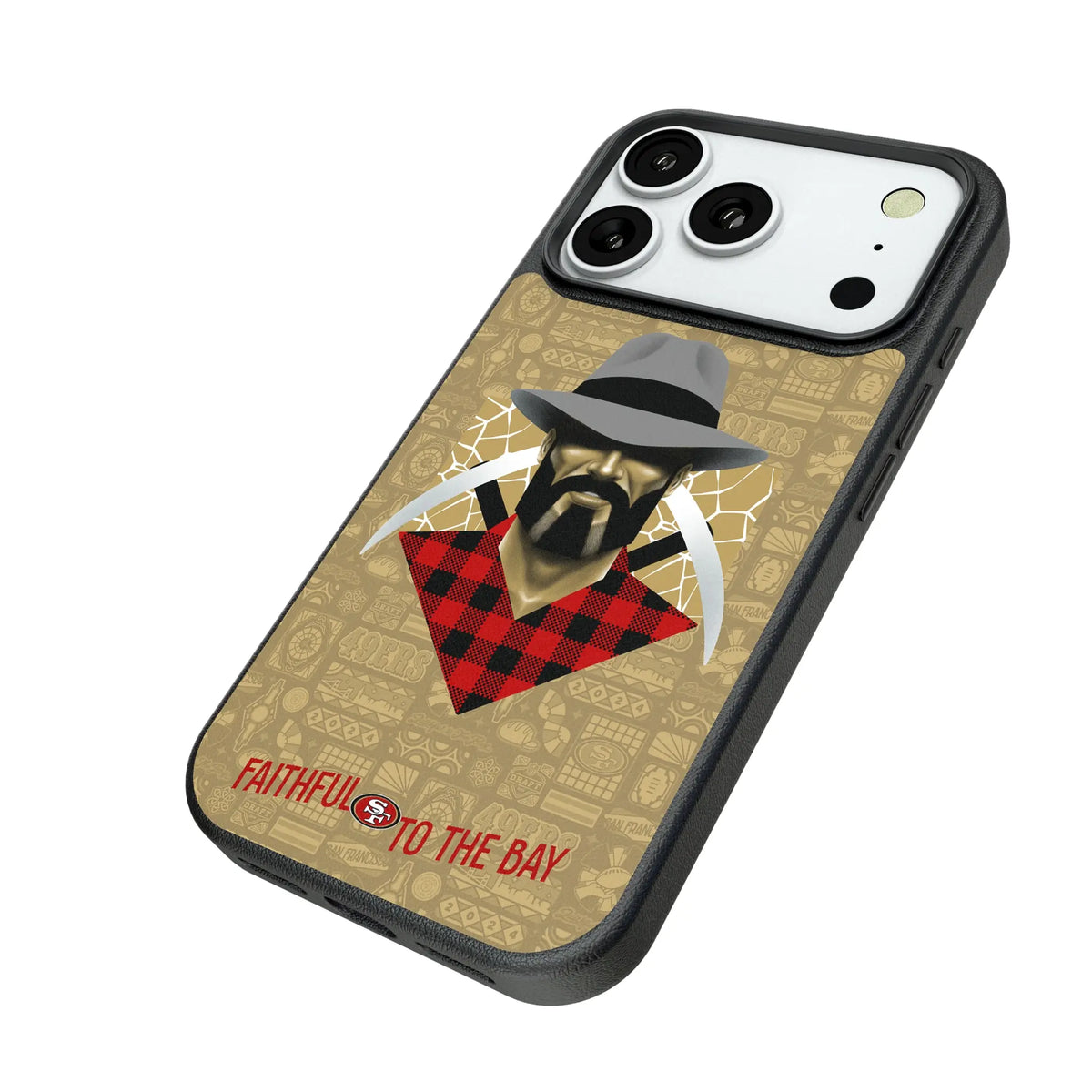San Francisco 49ers Deco iPhone MagSafe Compatible Phone Case for Apple iPhone - Isometric View#Device_iPhone 18 Pro