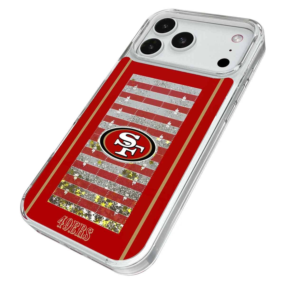 San Francisco 49ers Field iPhone Glitter Phone Case for Apple iPhone - Isometric View#Device_iPhone 18 Pro Max