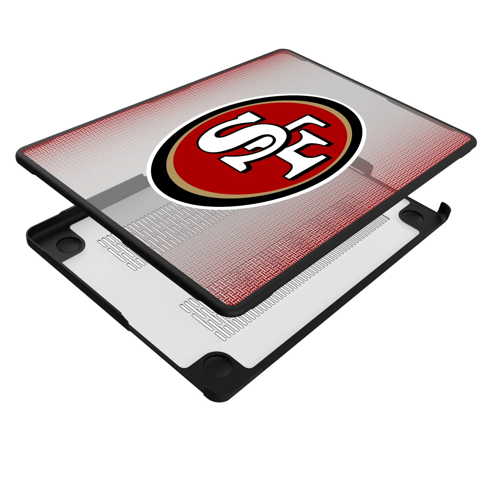 San Francisco 49ers Linen MacBook Laptop Case for Apple MacBook - Isometric View