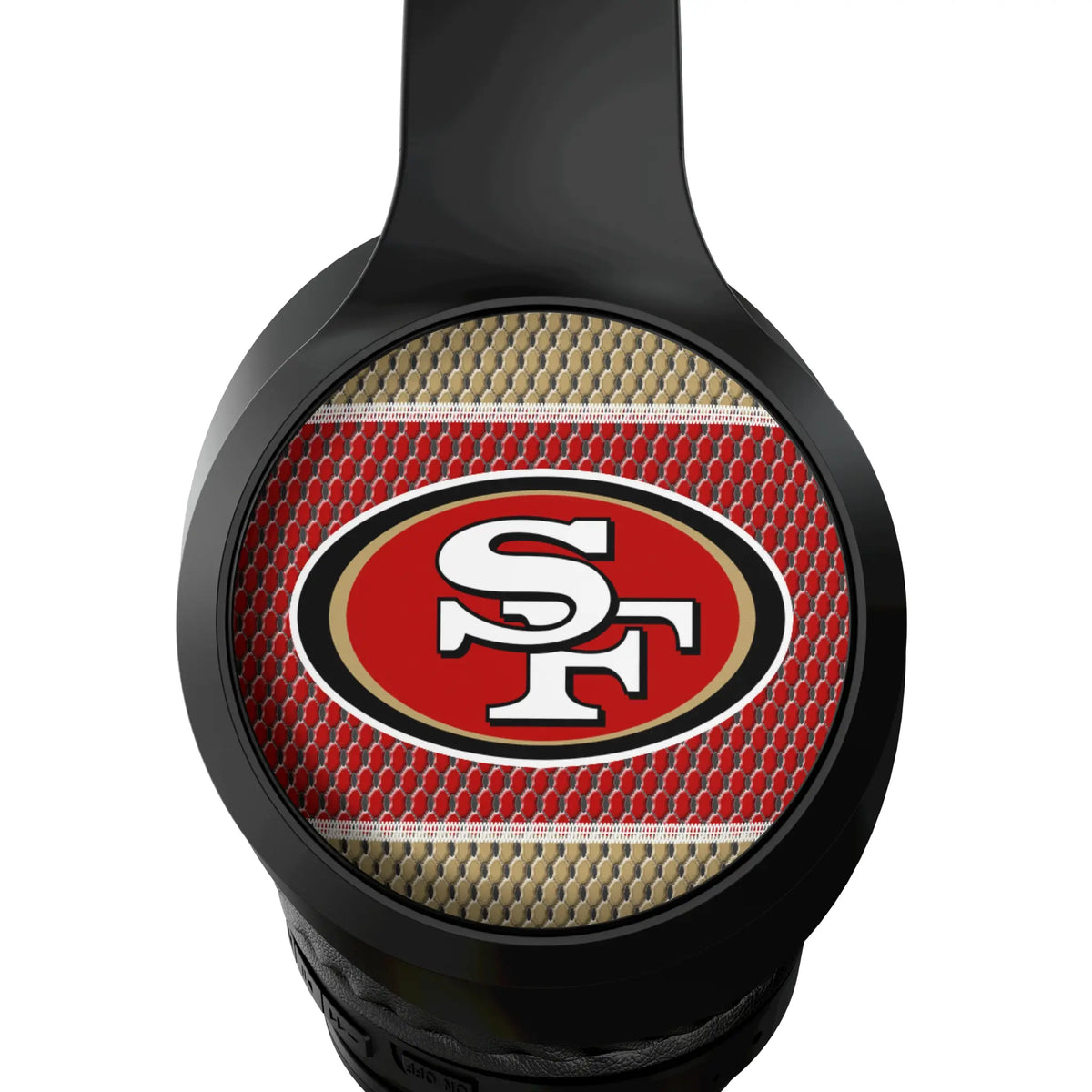 San Francisco 49ers Mesh Wireless Over-Ear Headphones With Case - Detail
