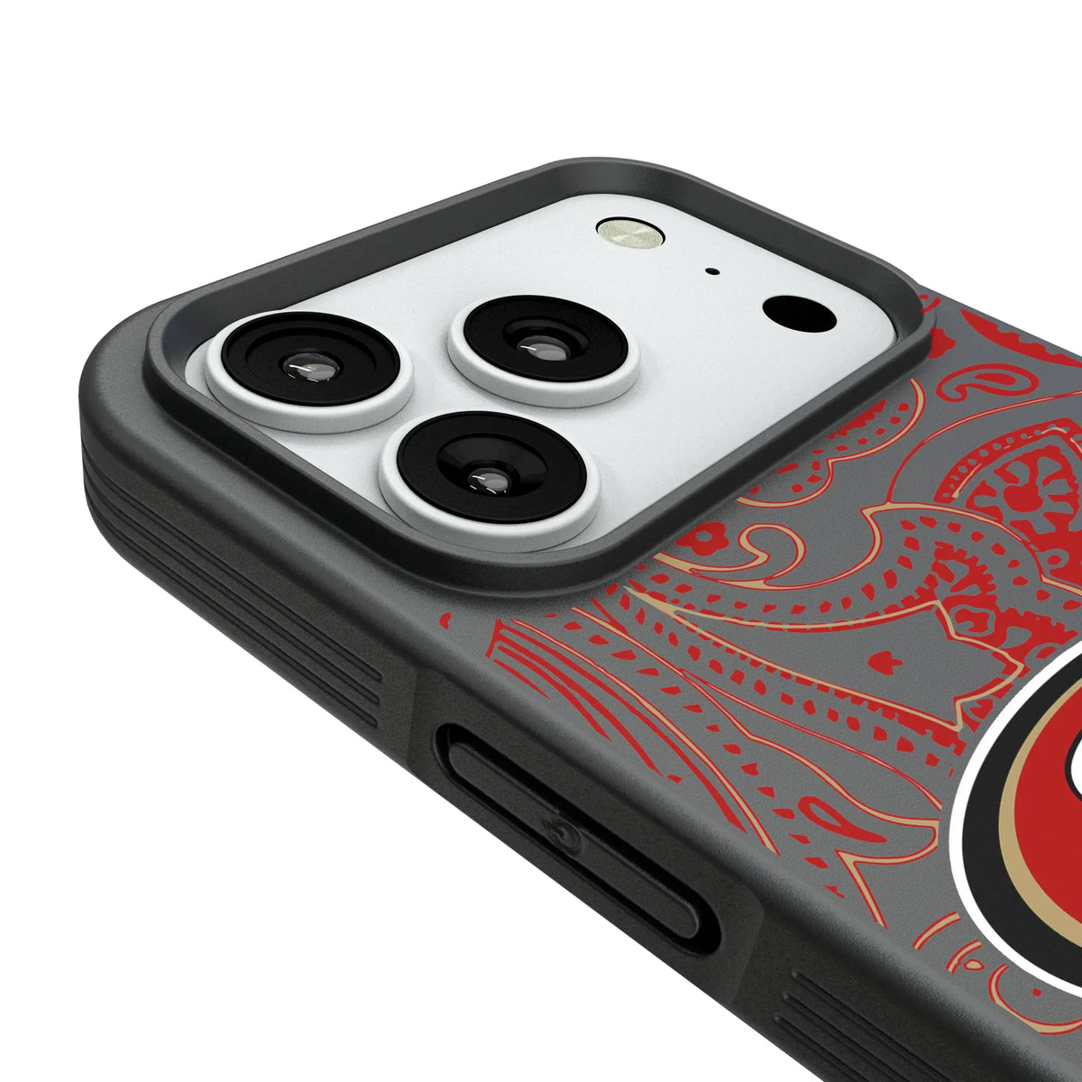 San Francisco 49ers Paisley iPhone Bump Phone Case for Apple iPhone - Detail#Device_iPhone 18 Pro