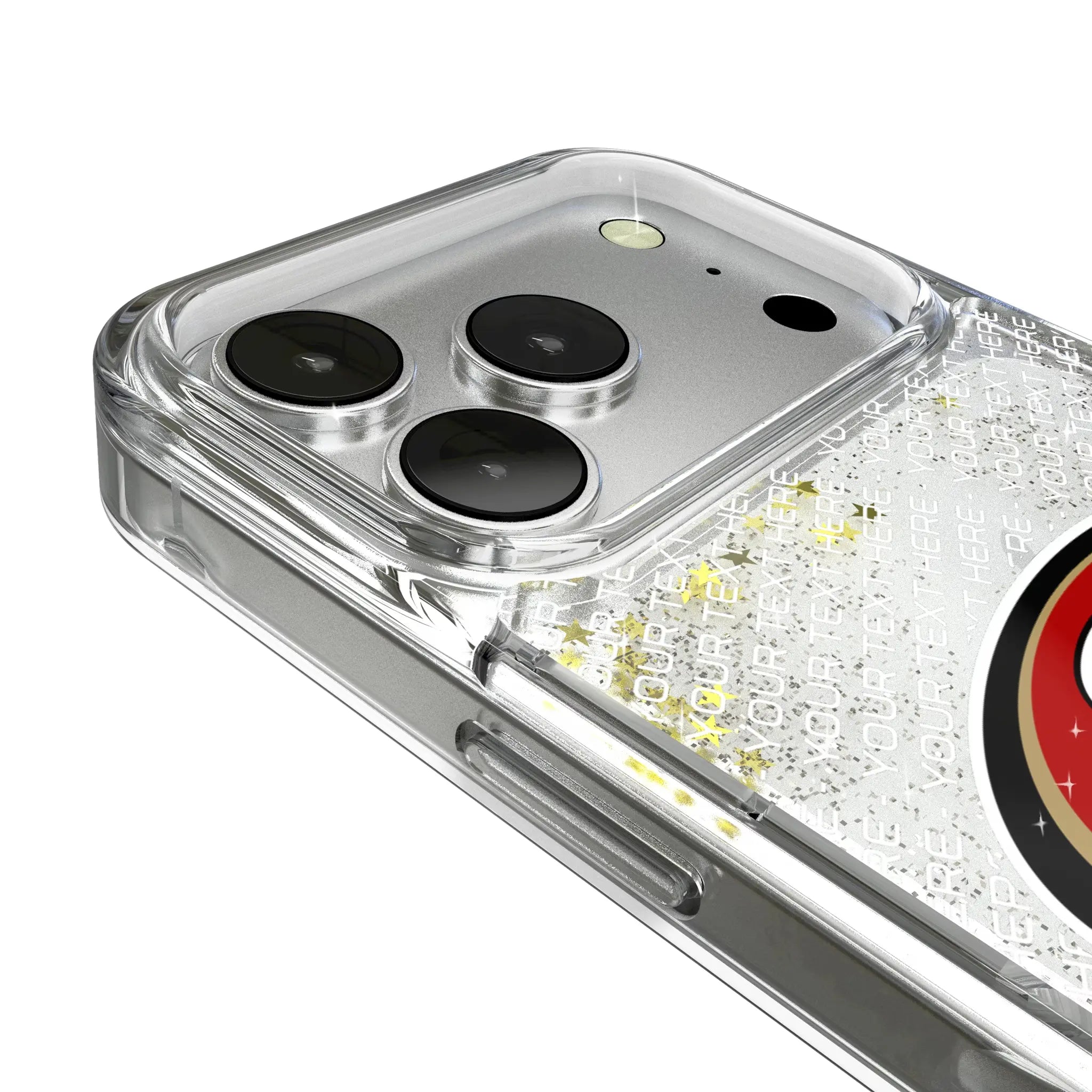 San Francisco 49ers Personalized EndZone Plus iPhone Glitter Phone Case for Apple iPhone - Detail
