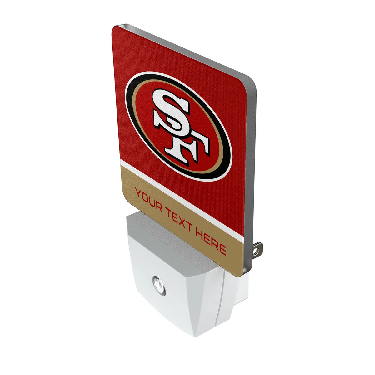 San Francisco 49ers Personalized Endzone Solid Night Light 2-Pack - Isometric View