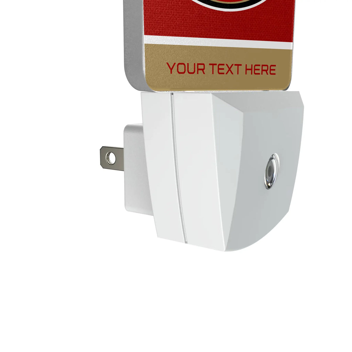 San Francisco 49ers Personalized Endzone Solid Night Light 2-Pack - Detail
