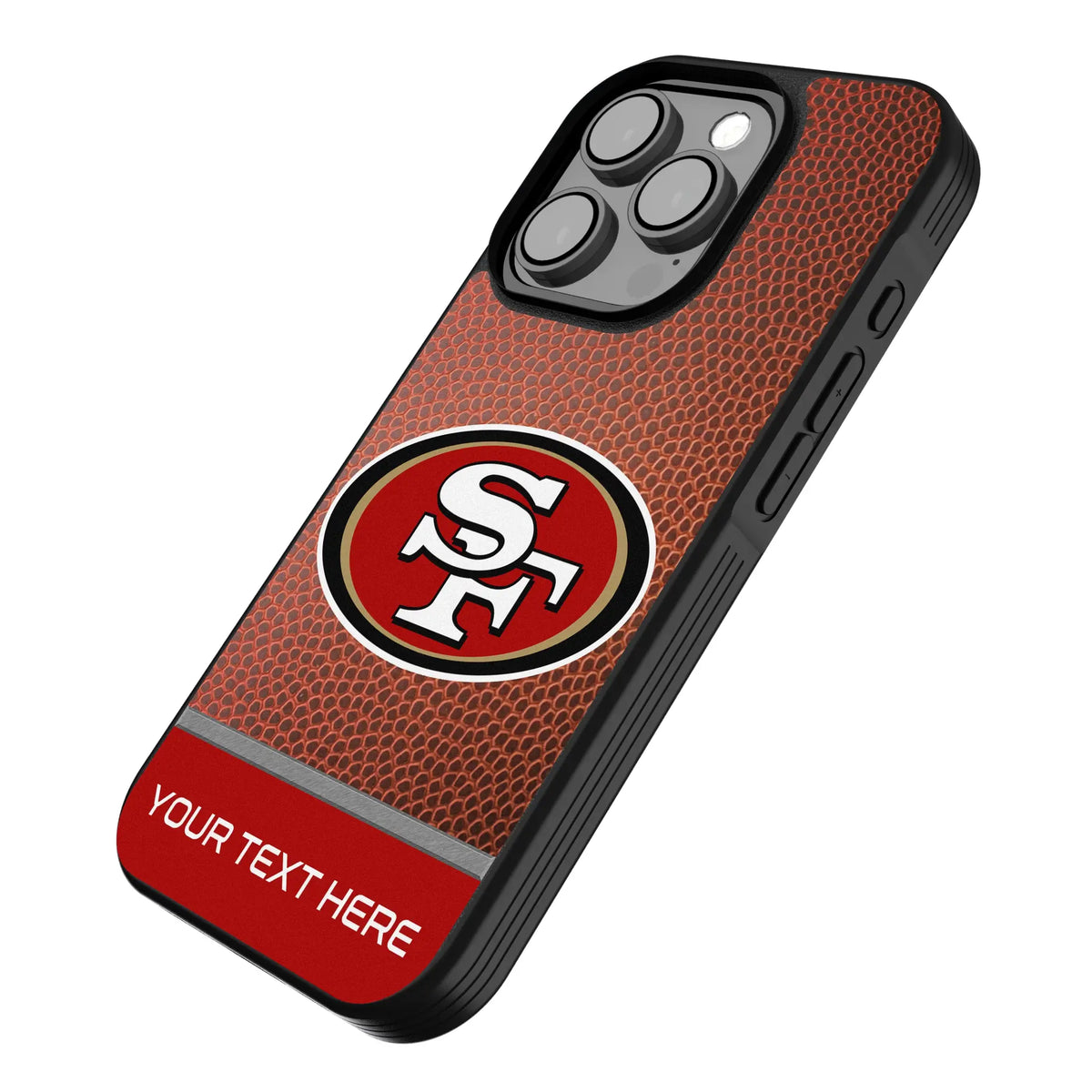 San Francisco 49ers Personalized Football iPhone Bump Phone Case for Apple iPhone - Isometric View