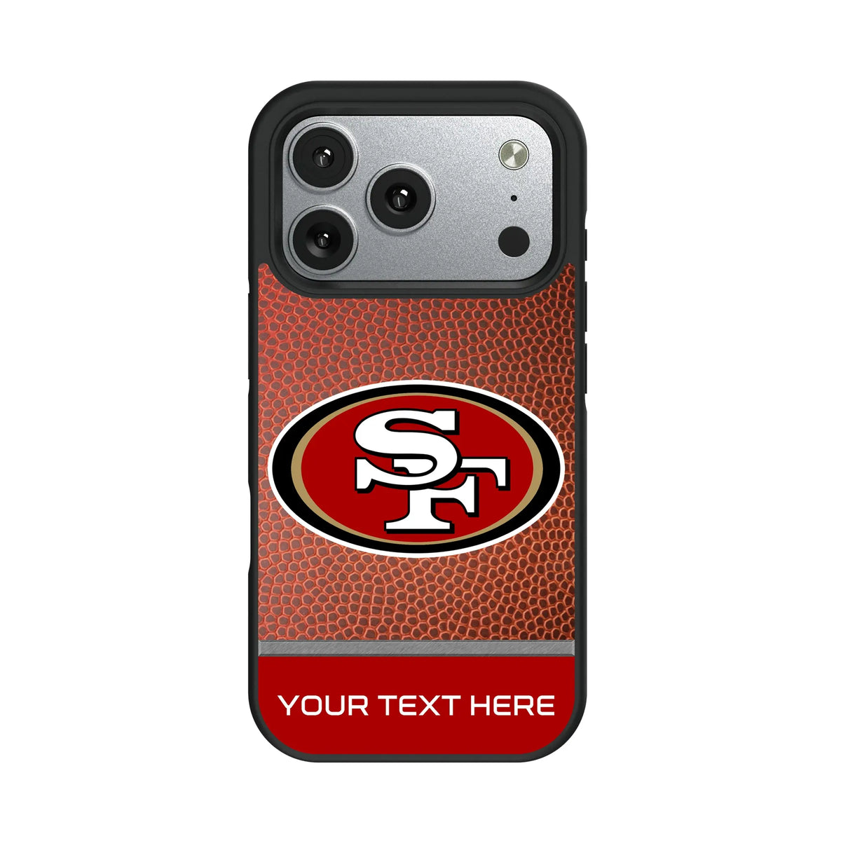 San Francisco 49ers Personalized Football iPhone Bump Phone Case for Apple iPhone#Device_iPhone 17 Pro