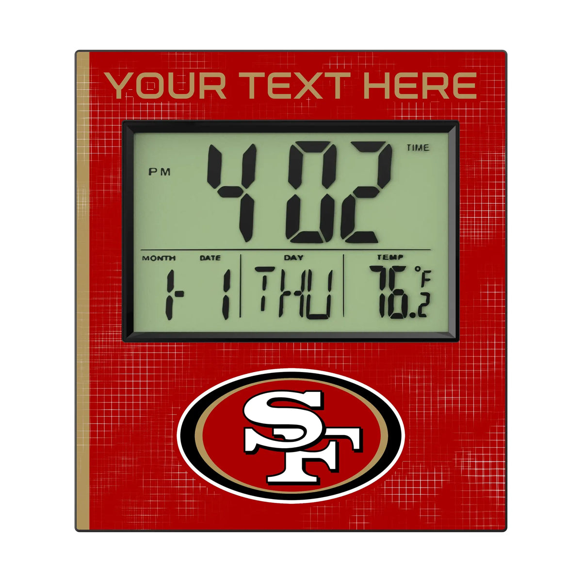 San Francisco 49ers Personalized Hatch Wall Clock