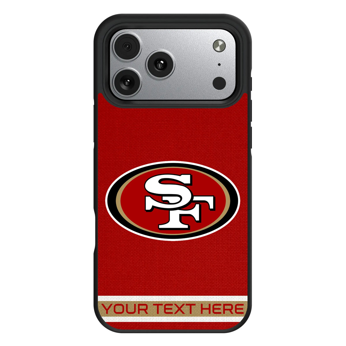 San Francisco 49ers Personalized Stripe iPhone Bump Phone Case for Apple iPhone#Device_iPhone 17 Pro Max