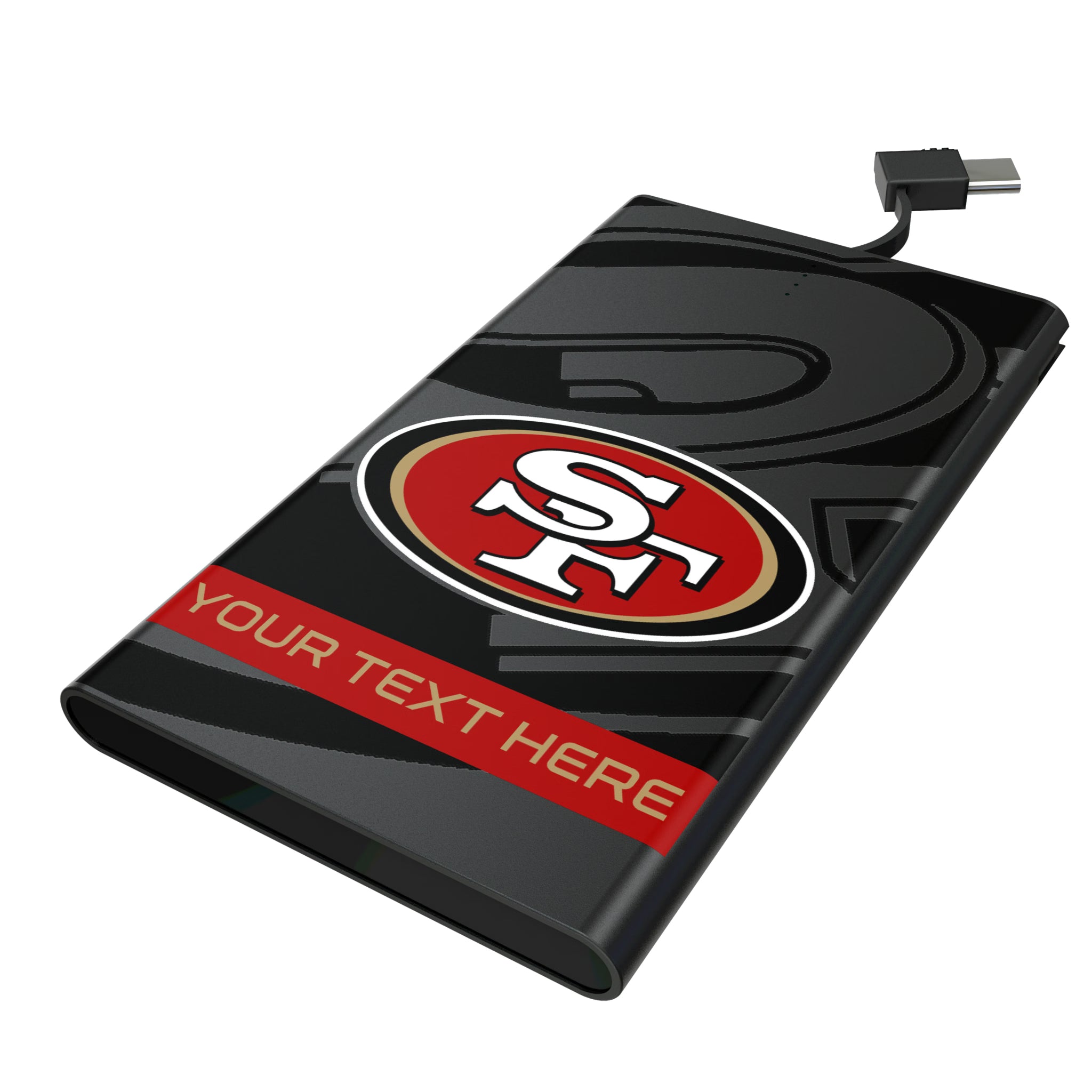 San Francisco 49ers Personalized Tilt 5000mAh Flat Powerbank