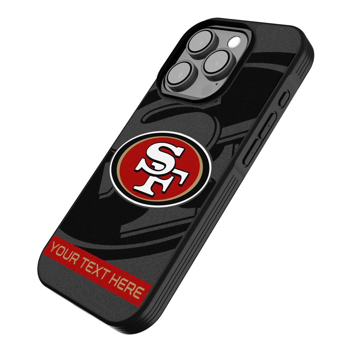 San Francisco 49ers Personalized Tilt iPhone Bump Phone Case for Apple iPhone - Isometric View