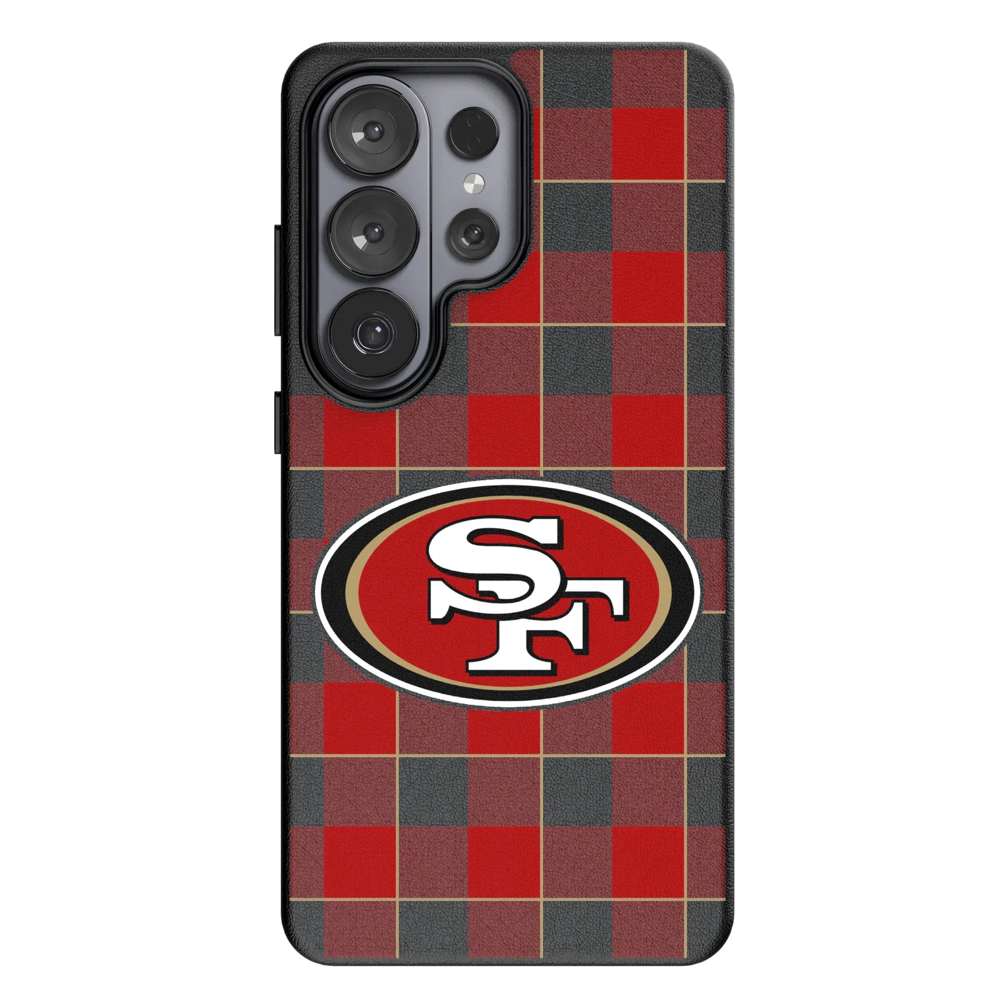 San Francisco 49ers Plaid Galaxy MagSafe Compatible Phone Case for Samsung Galaxy#Device_Galaxy S26 Ultra