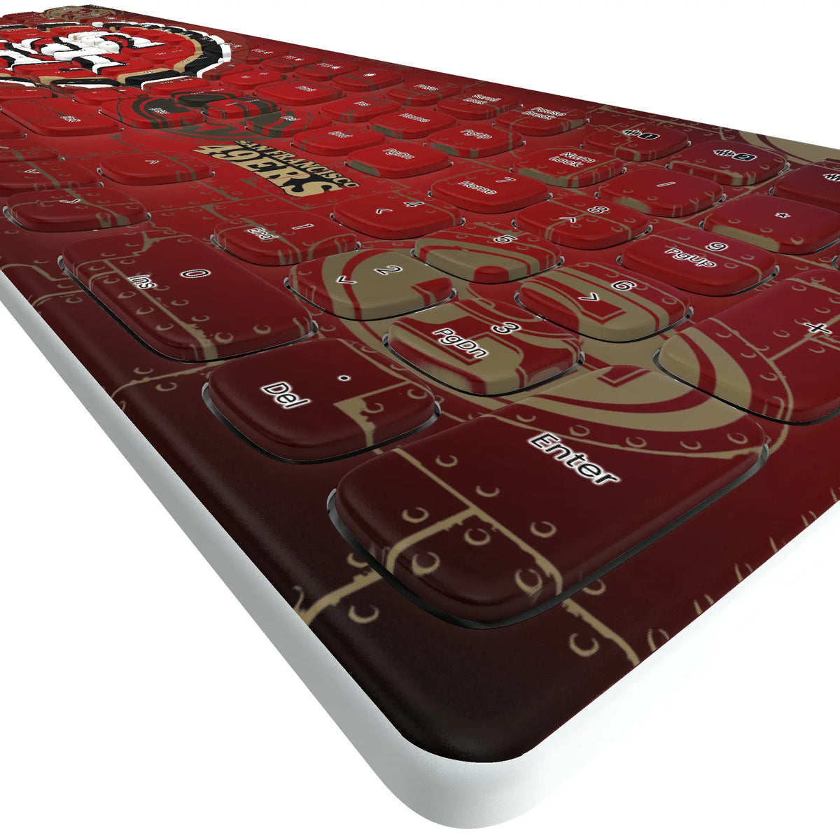 San Francisco 49ers Rivet KKB605 Curved Wireless Keyboard - Detail