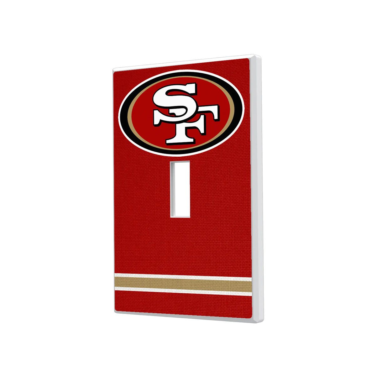 San Francisco 49ers Stripe Hidden-Screw Light Switch Plate#Style_Single Toggle