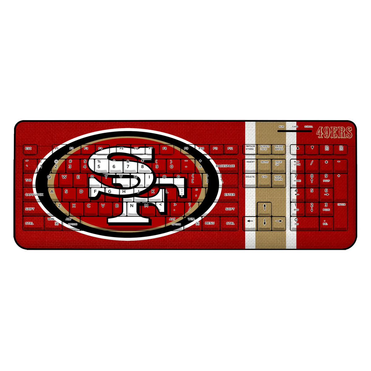 San Francisco 49ers Stripe Wireless USB Keyboard