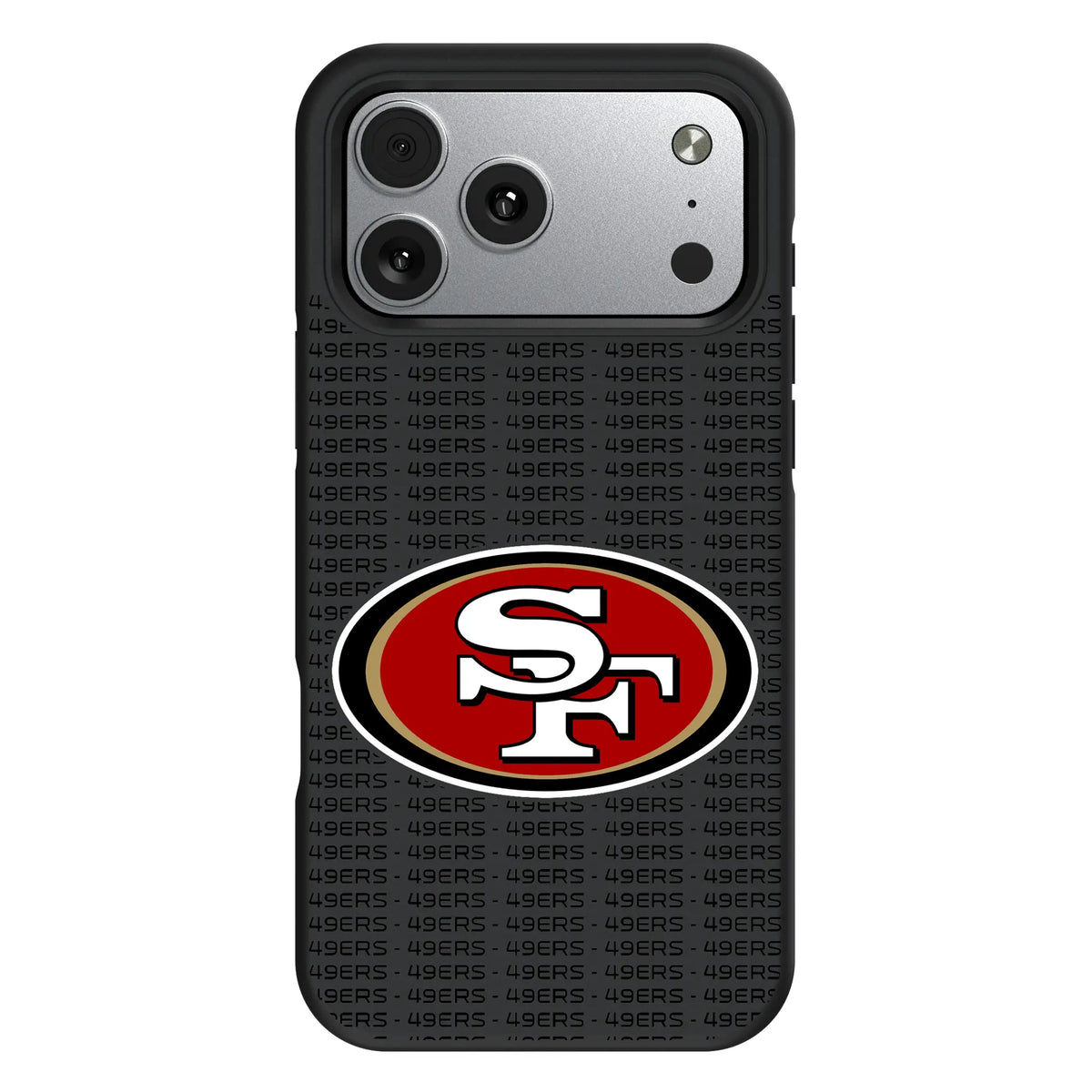 San Francisco 49ers Text Backdrop iPhone Bump Phone Case for Apple iPhone#Device_iPhone 17 Pro Max