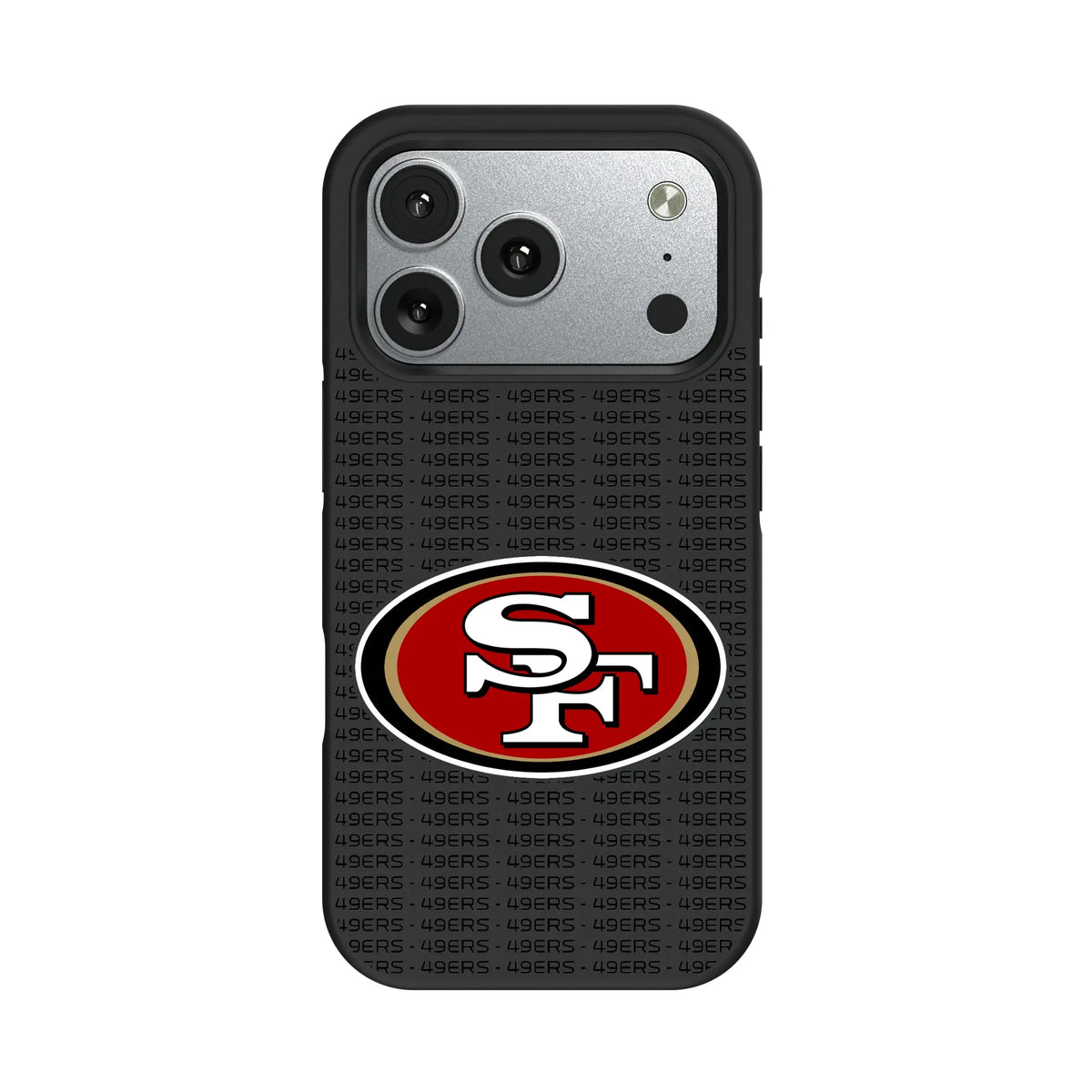San Francisco 49ers Text Backdrop iPhone Bump Phone Case for Apple iPhone#Device_iPhone 17 Pro