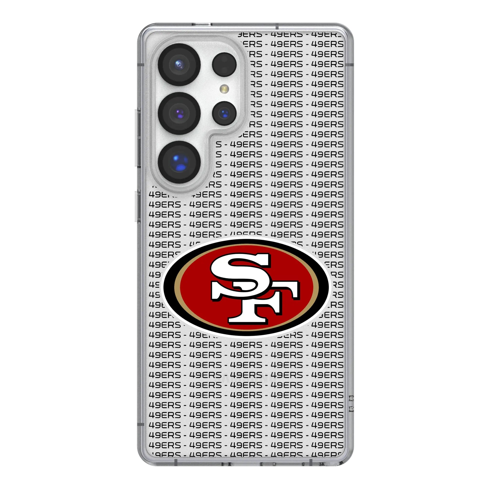 San Francisco 49ers Text Backdrop Galaxy Clear Phone Case for Samsung Galaxy#Device_Galaxy S25 Ultra