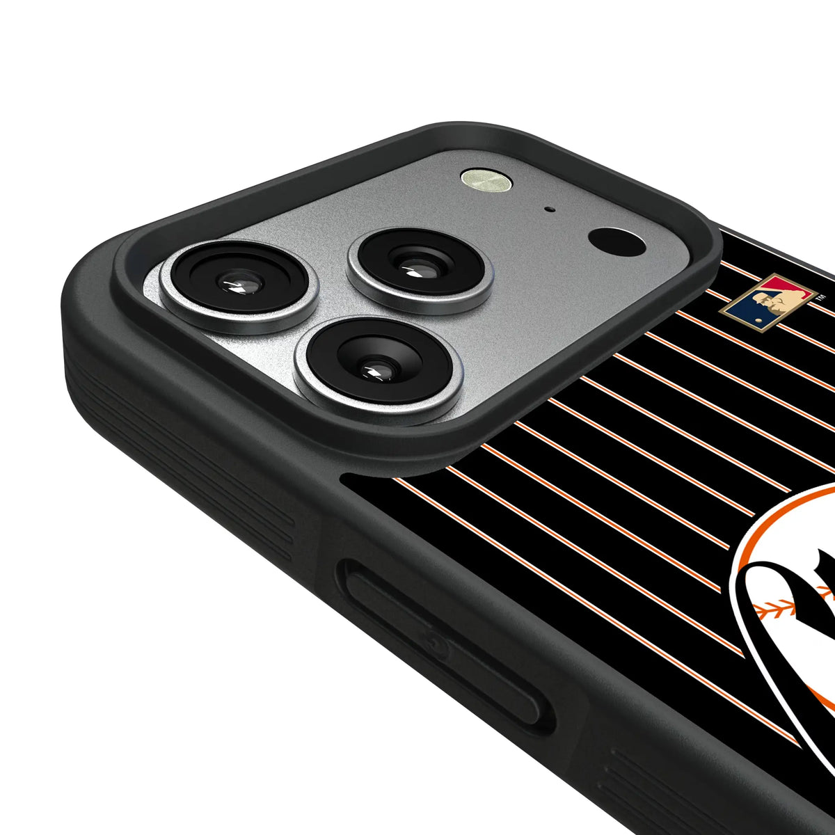 San Francisco Giants 1958-1967 - Cooperstown Collection Pinstripe iPhone Bump Phone Case for Apple iPhone - Detail#Device_iPhone 17 Pro