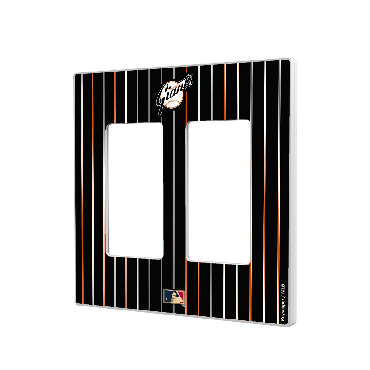 San Francisco Giants 1958-1967 - Cooperstown Collection Pinstripe Hidden-Screw Light Switch Plate#Style_Double Rocker